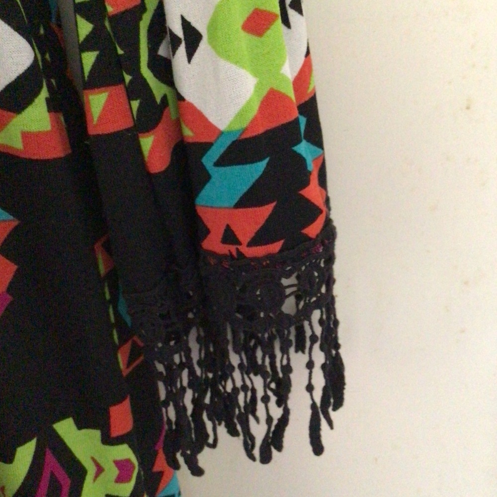 Preowned R. Rouge Black Native Print Dress M - Picture 3 of 5